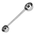 SUS304 Double Side 5ml 15ml 30ml Stainless Steel 15ml Measuring Vertical Powder Scoop Spoon 2 in 1 Scoop