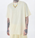 Heavyweight 220 Gsm Knitted Solid Blank POD Oversized Men's Clothing Plain Custom Dropshipping T-Shirt