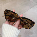 Fashion European&American Sunglasses Women Sun Shade Eye Glasses High Quality Metal Chain Cat Eye Frame Designer Sunglasses