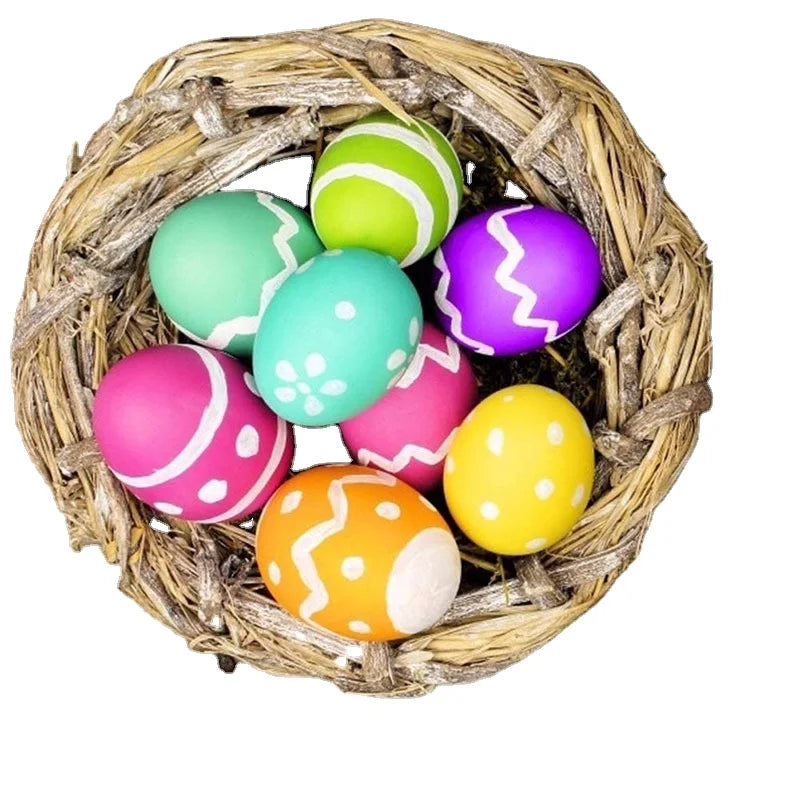 Factory Creative Easter Wooden Craft Free Graffiti 1set Table Decorations DIY Eggs Christmas Wood Crafts