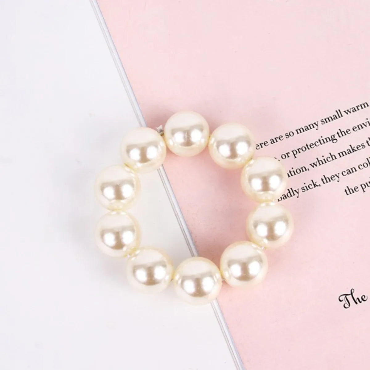 Fashion Women Big Pearl Hair Ties Scrunchies Ponytail Holders Rubber Band Hair Accessories