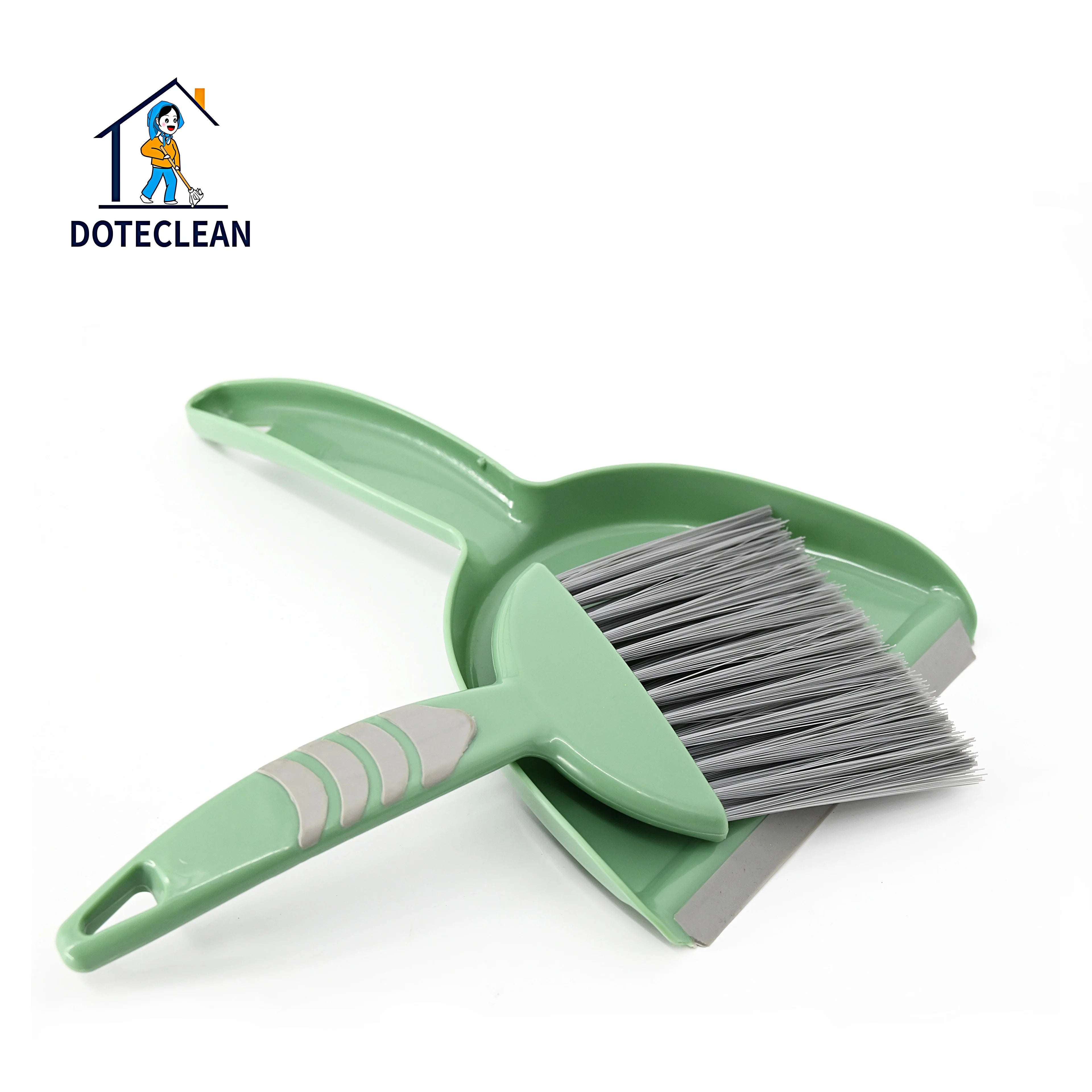 Mini Desktop Bristle Dustpan Set with Brush Scrubber for Cleaning Table Keyboard Product Category Brooms & Dustpans