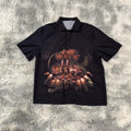 DENIMGUYS Gothic Shirts for Men Clothing Digital  Printing Streetwear Shirts Short Sleeve Y2k Tops
