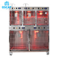 OSCAT Veterinary Equipment China Made Veterinary Stainless Steel Small Animal Show Case Pet Display Cage for Pet Shops Clinics