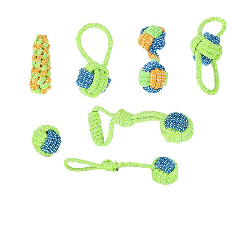 Top Seller Interactive Durable Bite Resistant Cotton Rope Hemp Dog Toy Set Fashion Dog Rope Chew Toy