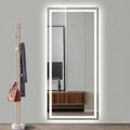 Wholesale Wall Mounted Backlit Led Full Length Mirror Rectangle Hair Salon Mirror Beauty Barber Anti Fog Dressing Mirror
