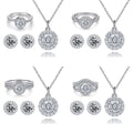 Jewelry Set 925 Sterling Silver Women Jewelry Zircon Stone Ring Necklace Earring Non Tarnish Rhodium Plated Jewelry Sets