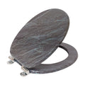 Soft Close Quick Release Round Closed Front Marble MDF Toilet Seat Cover for Bathroom Application WC Sitz
