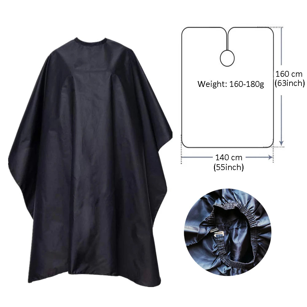 Professional Barber 140*160  Waterproof Salon Robe Sleeveless Hair Cutting  Cape with Adjustable Closure