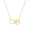 Fashion Jewelry Necklaces 925 Sterling Silver Necklace Heart Cat Paw Gold Plated Necklace Jewelry for Women