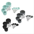 Custom 8-PACK Low Price Eco-Friendly Tea Coffee Kitchen Adjustable Measuring Tools Stainless Steel Handles Measuring Cups Spoons