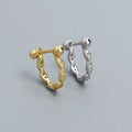 2024 New 925 Sterling Silver Minimalist Zircon U Shape Ear Bone Hoop Earrings