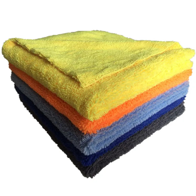 40*40cm Microfiber Towel Cut Edge Long and Short Towels Quick Dry Absorbent Car Wash Towel Polishing Waxing Cleaning Cloth