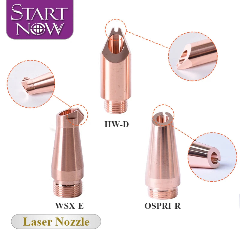 Startnow Laser Cutting Nozzle for HW WSX OSPRI Handheld Welding Machine Laser Nozzle Hand-held Copper Welding Nozzles
