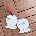 MDFSUB Double Side Printable Christmas Tree Decoration Christmas Crystal Globe Sublimation Blank Mdf Ornaments