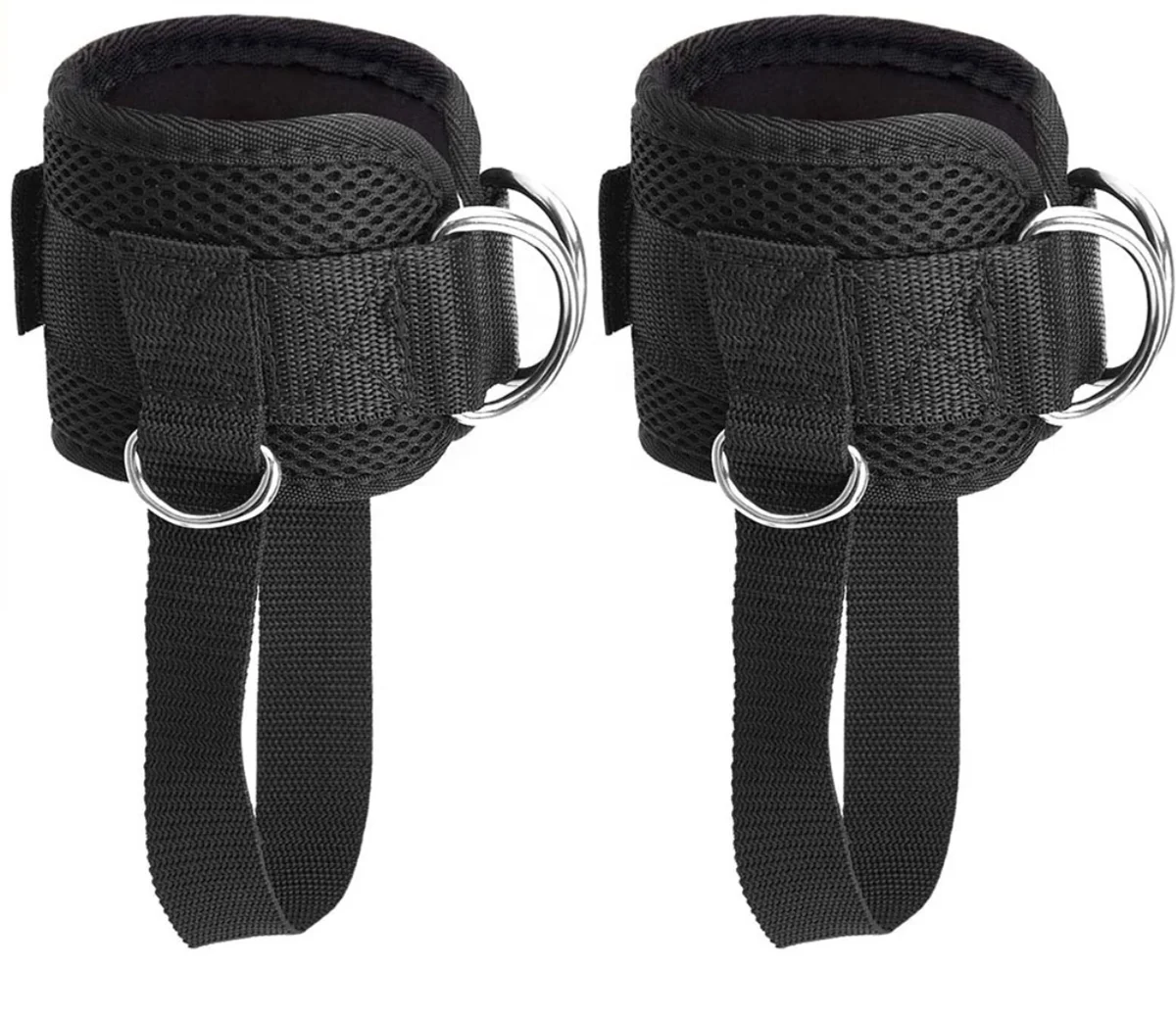 Neoprene Padded Ankle Straps for Glute and Leg Workouts Fitness Ankle Cuffs Ankle Straps Double D-Ring