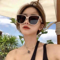 2025 Qmoon Hot New Products Women's Fashion Designer Retro Square Oversized Sunglasses Wholesale Custom Logo
