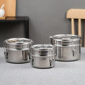 Dual Tier 304 Stainless Steel 2-Layer Lunch Box New Multi-Layer Food Bento Container Metal Lunch Box for Healthy Meal Storage