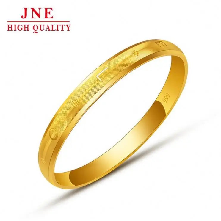 Vietnam Women's 5D Mining Cnc Craft Carven Design Love English Imitation Gold Bracelet