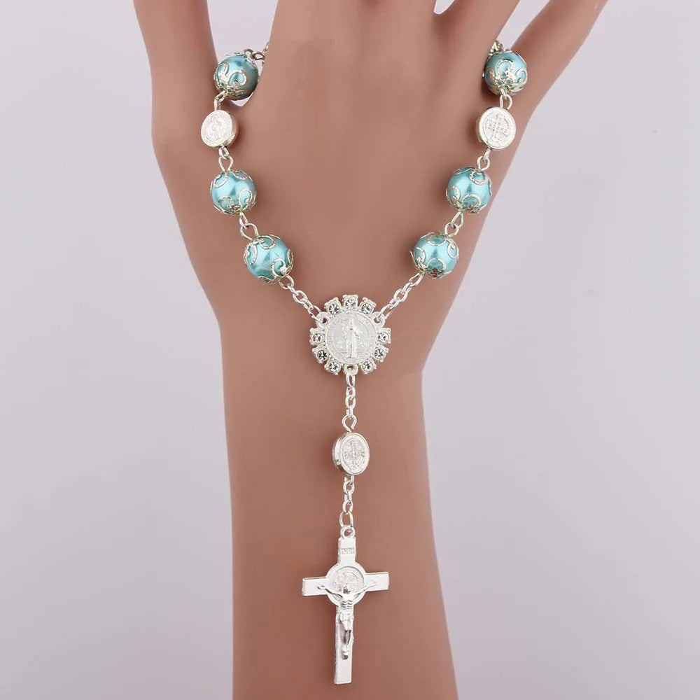 One Decade Catholic Rosary Auto Rosary Rosary Car with Miraculous Medal Hang on Mirror Rearview