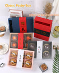 Luxury Pastry Gift Box with Window Bakery Dessert Packaging Box with Insert for Mooncake Cookie Festival Gift