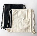 Custom Logo Cotton Drawstring Travel Backpack Reusable Recyclable Fitness Clothes Bag Summer Beach Pouch Textile Packaging