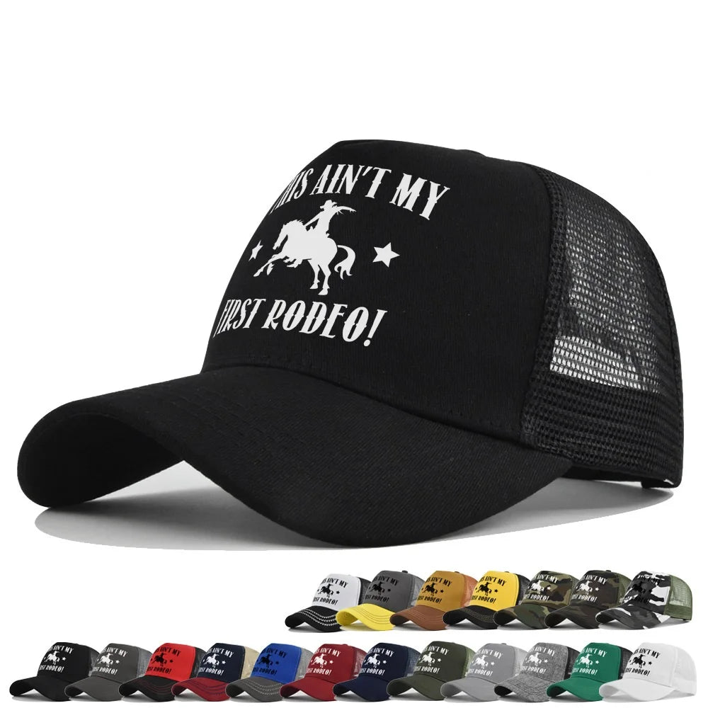 Hot Selling Printed Baseball Caps Silk Screen Mesh Snapback  Printed Trucker Caps Customized Logo Unisex Baseball Caps