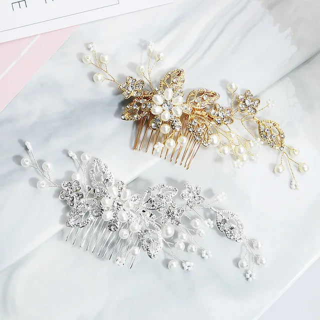 Wedding Crystal Rhinestone Zircon Tiara Wholesale Beauty Bridal Hair Comb Women Bridal Hair Accessories