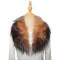 MWFur Luxury Fox Fur Collar Scarf for Neck Scarf Winter Fashion  Golden Fox Fur Collar for Winter Jacket