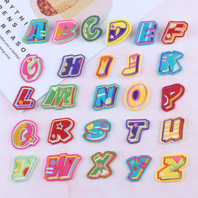 DIY A-Z Alphabet Embroidery Iron on Patch for Kid Customized English Letters Embroidered Sticker Patch