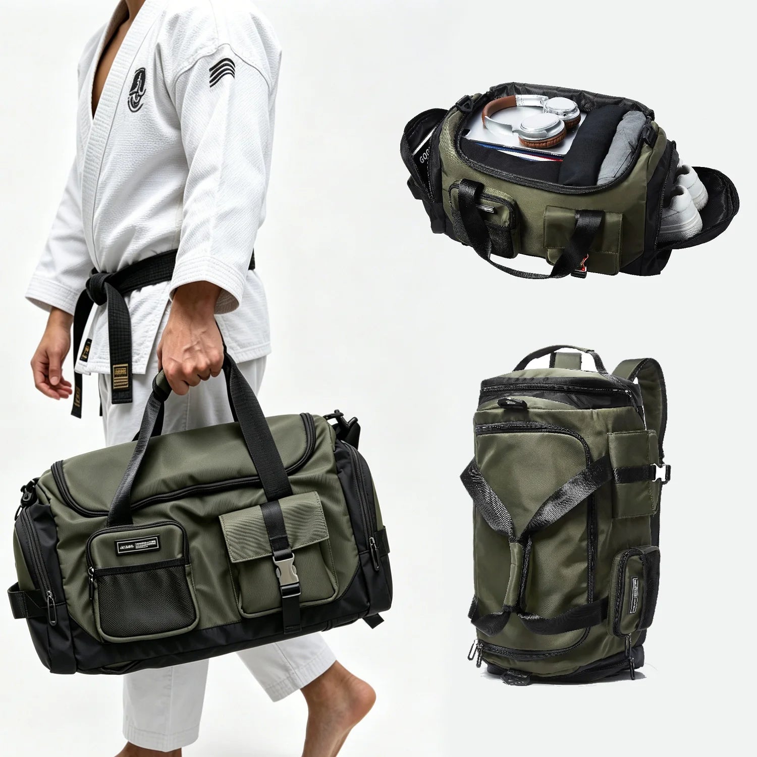 Waterproof Jiu-jitsu Crossfit Backpack Sport Travel Bags for Men Duffle Bag Martial Arts & Fitness Gym Bag
