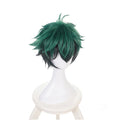 Izuku Midoriya Wig Male Green Short Small Wave Chemical Fiber Wig for Cosplay Party