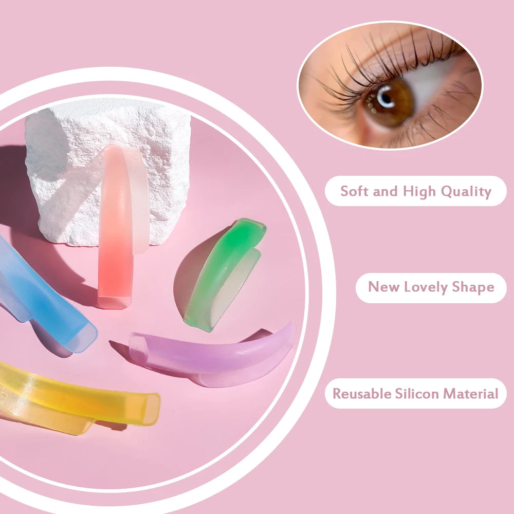 LiBeauty Perm Shield Professional Lash Lifting Pads Reusable Silicone Lash Lift Pads Wholesale 5 Size Lash Lift Rods No Glue