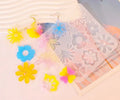 DIY Crystal Drop Gel Flower Shaped Earring Pendant Mold Petal Snowflake Shaped Pendant Hanging Model