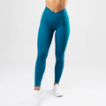Custom Gym Sports Soft Yoga Pants High Waisted Butt Lift Front Workout Crossover Waist Leggings Women