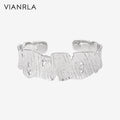 VIANRLA Chunky Bracelet 925 Sterling Silver Jewelry for Girl Daily Bracelets Drop Shipping Free Laser Logo