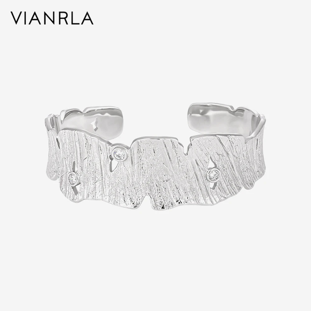 VIANRLA Chunky Bracelet 925 Sterling Silver Jewelry for Girl Daily Bracelets Drop Shipping Free Laser Logo