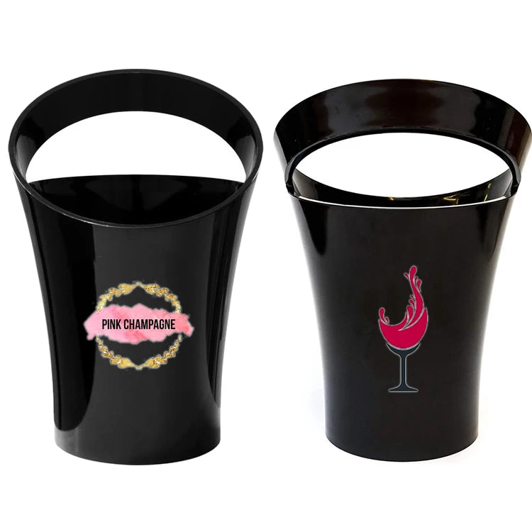Factory Wholesale Cheap 3.5L Large Capacity Beverage Tub Oval Storage Bucket Party Transparent Ice Bucket Luxury Plastic