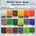 Miyuki Delica Beads 1.6 mm [20 Color Matte Opaque  AB 2 ]10g Pack