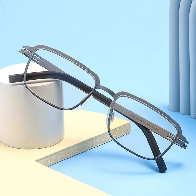 Osicare LUAN Designer Brand Screwless Vogue Quadro Kacamata Eyeglasses Eyewear Metal Eye Glasses Vasos Optical Frames for Men