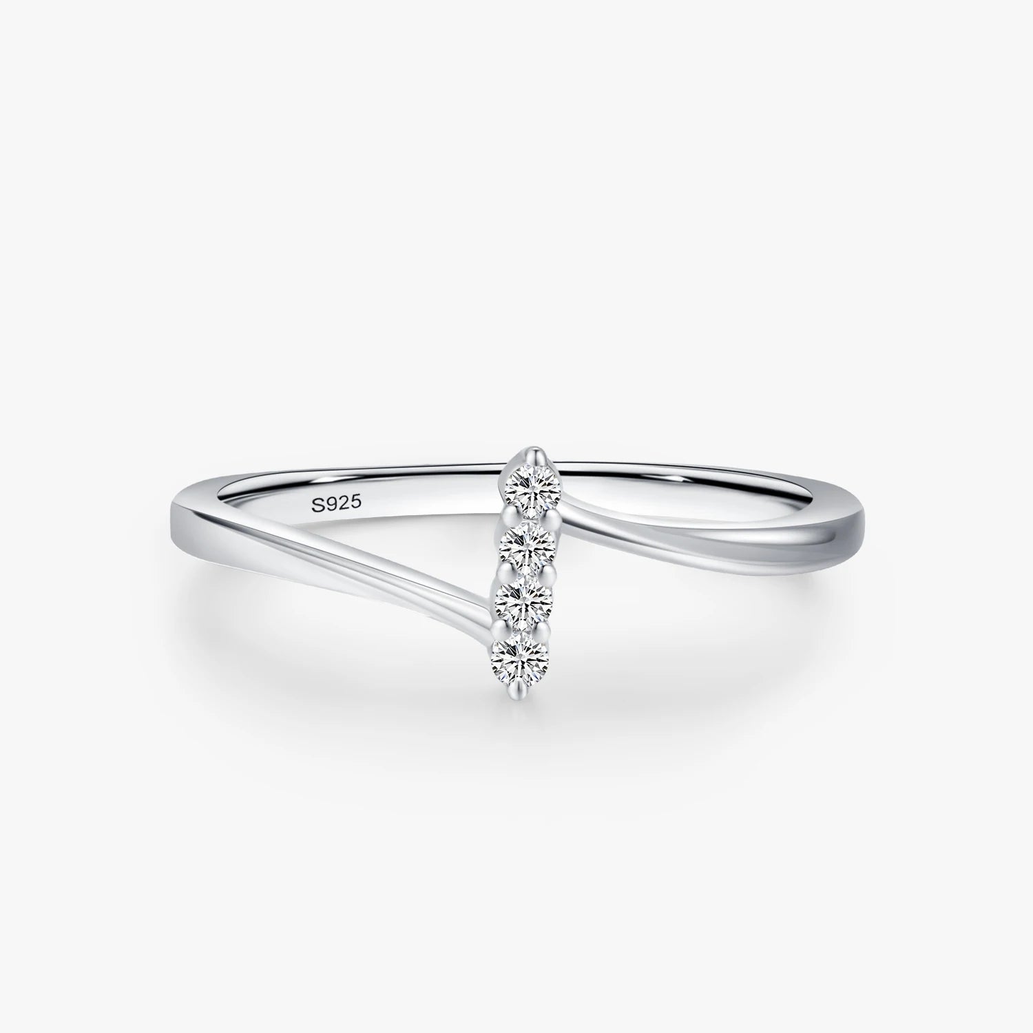 Ailmay Genuine 925 Sterling Silver Fashion Charm Dazzling Zircon Finger Rings for Women Wedding Engagement Fine Jewelry