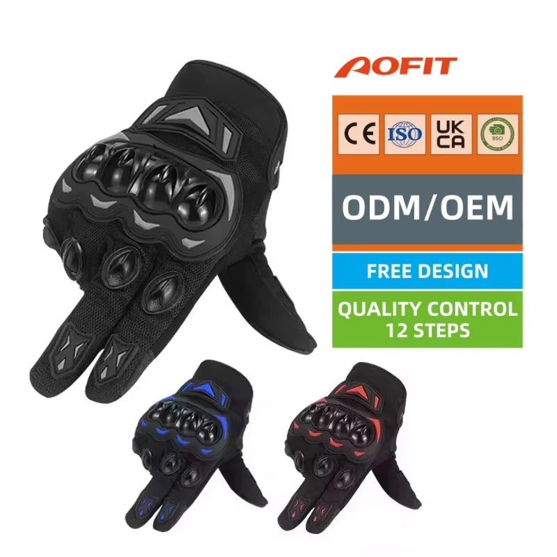 Aofit Windproof Protection Motorcycle Anti Fall and Anti-collision Touch Screen Motor Gloves