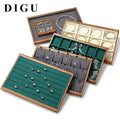 DIGU Wholesale Wood Beige Jewelry Display Tray Necklace Pendant Jewelry Storage Tray Bracelet Display Props for Boutique Shop