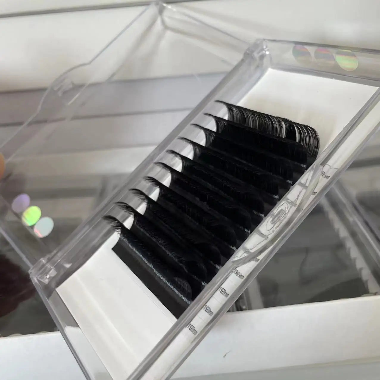Wholesale Deep Dark Matte Black 0.03 0.05 0.07 Cashmere Volume Lash Extension Tray Private Label Individual Eyelash Extension
