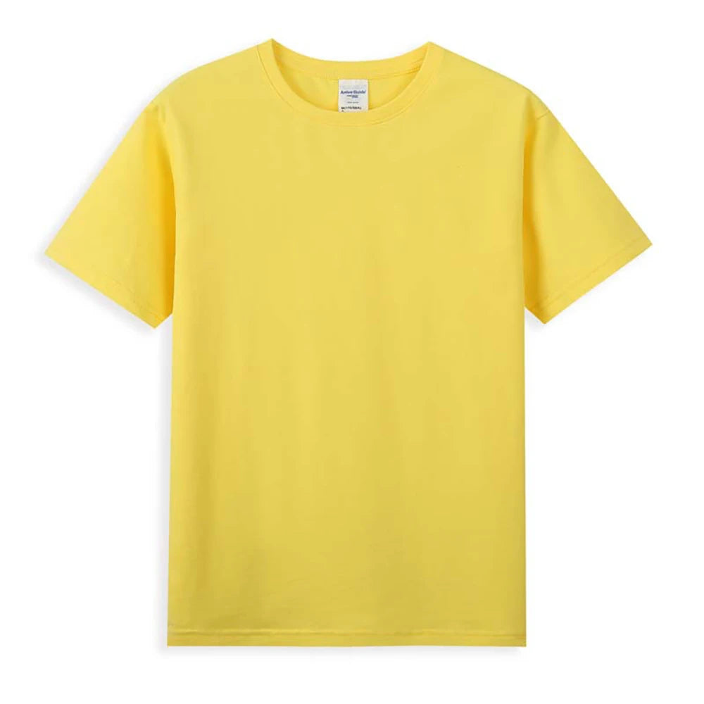 Wholesale 100% Cotton T-Shirt Men's Round Collar Custom Printed with Embroidery Solid Pattern Dip Dye Technique