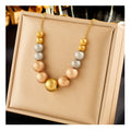New Arrival Fashion 18k Gold Non Tarnish Stainless Steel Colorful Beaded Necklace Women