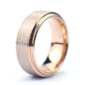 POYA Celtic Knot Ring Men's Tungsten Ring Celtic Wedding Band Rose Gold Plated Unisex Irish Ring
