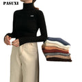 PASUXI Winter Women's Fashion Sweater Long Sleeve Casual Ribbed Knit Winter Clothes Pullover Sweaters Blouse Top Women