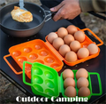 IRONDONKEY 6-Grid Egg Box Pack Portable Camping Plastic Egg Carry Bag with Handle Egg Rack Camping Accessories