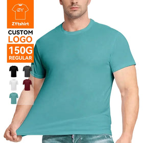 ZYtshirt Customized 180g 95% Polyester 5% Spandex Stretchy Gym T-Shirt with Logo Printing for Sportswear